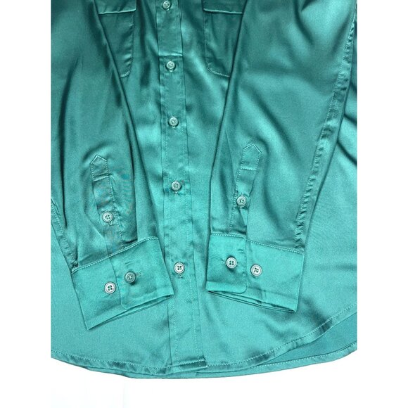 Equipment June Bug Emerald Green Button-Up Blouse Size Small - Picture 5 of 10